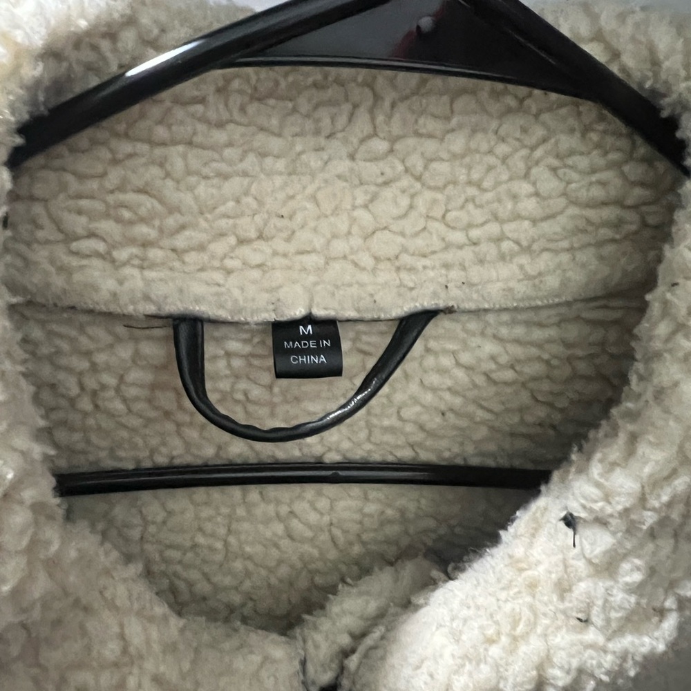 Ed Hardy dark brown Aviator Shearling
suede fur
skull cobra bomber jacket - Picture 5 of 7